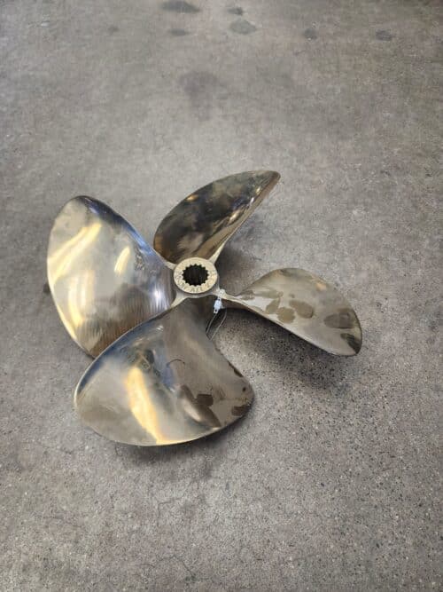 Used Brass/Nibral 13.25 X 17 4 Blade NiBrAl OJ, Splined U-985225932