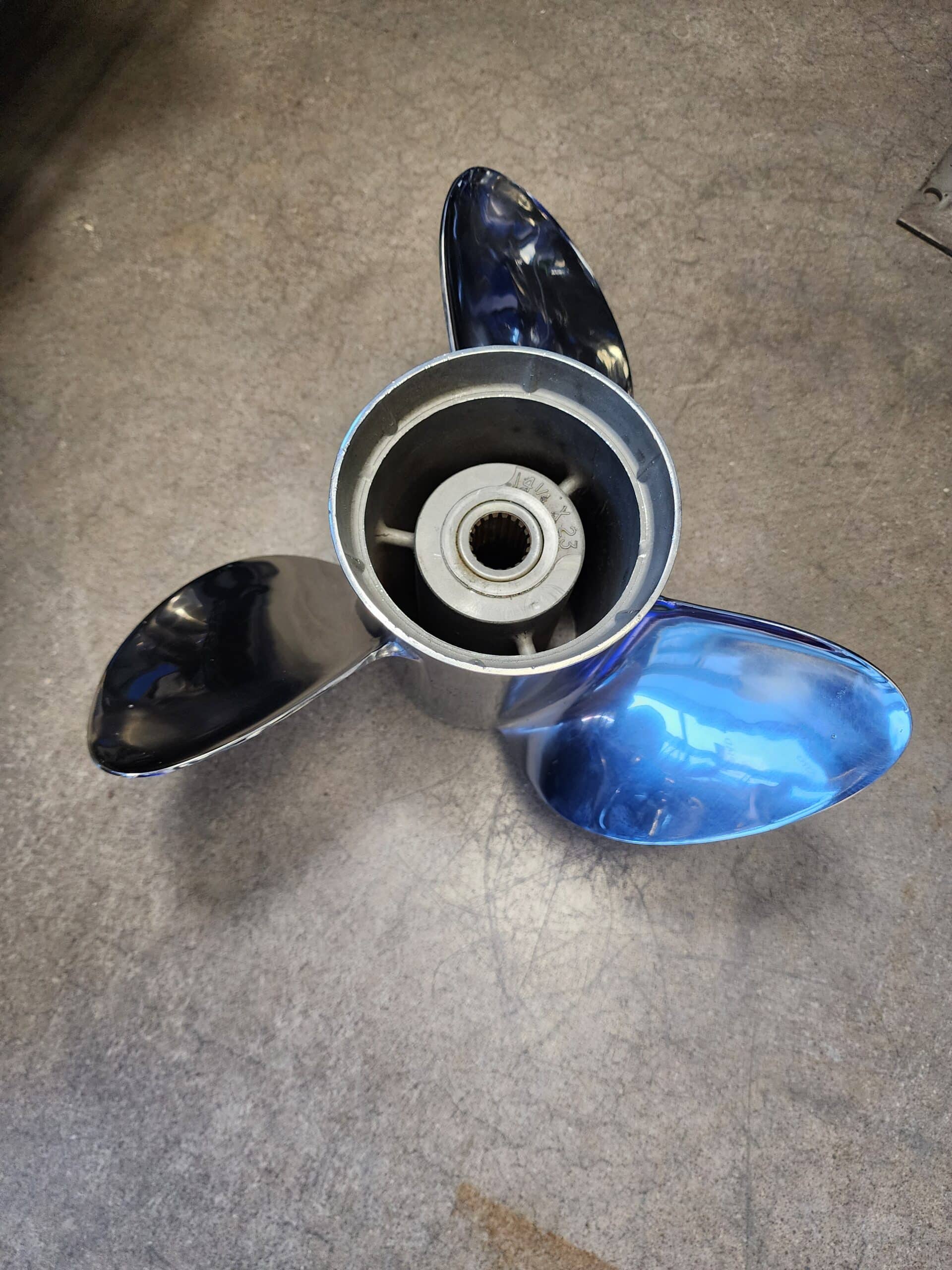 Used 14.25 X 23 3 Blade Stainless Steel, Volvo 3850314 - PropMD 