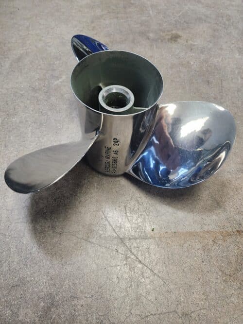 Used 14 X 24 3 Blade Stainless Steel, Mercury 48-823666 Bravo 3 rear