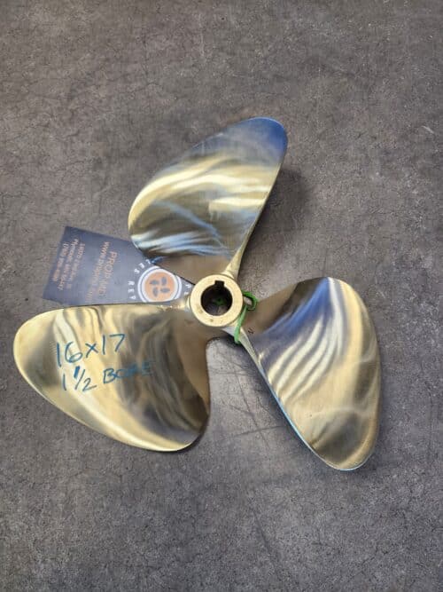 Used 16 X 17 3 Blade Bronze LH, Federal Dymex, 1.5 bore