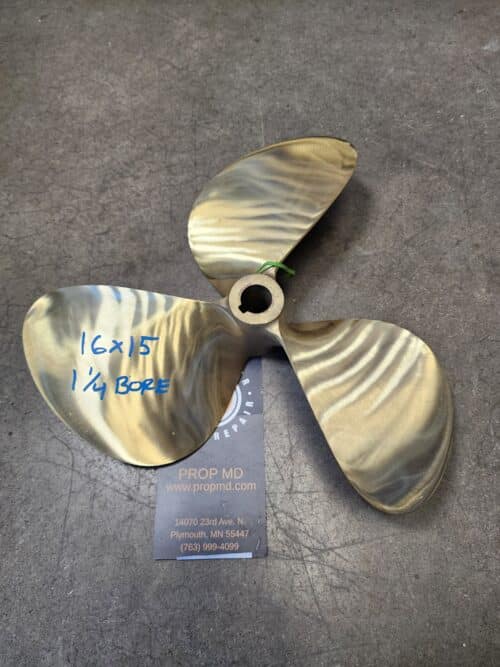 Used 16 X 15 3 Blade Bronze, LH, Federal 1.25 bore
