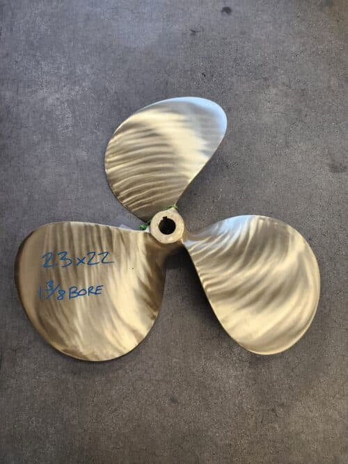 Used 23 X 22 3 Blade Bronze, Federal, LH 1.375 bore