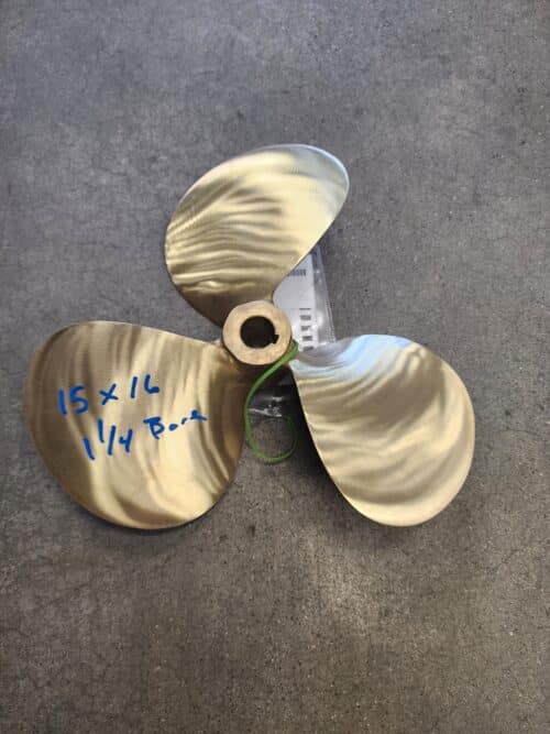 Used 15 X 16 3 Blade Bronze, Federal, LH 1.25 bore