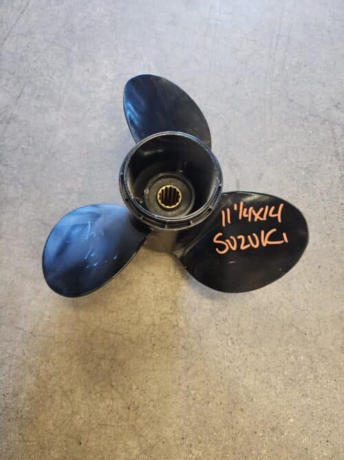 Used 11.25 X 14 3 Blade Aluminum, Suzuki 13 tooth