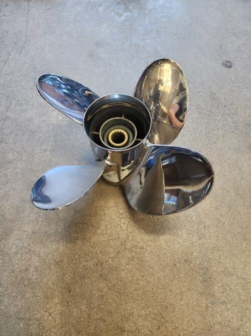 Used 13.75 X 23 4 Blade Stainless Steel, Evinrude Stiletto, 30423