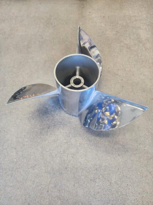 Used 14.5 X 23 3 Blade Stainless Steel, Mercury 48-72602A-4, solid hub, clever